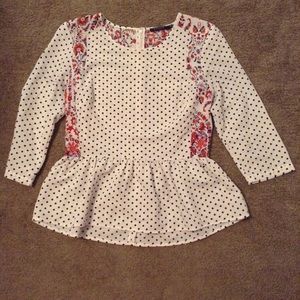 Portmans Floral Peplum Chiffon Top/Blouse